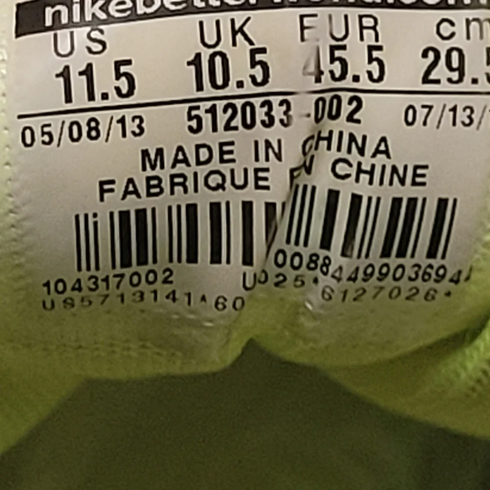 Nike Air Max 1 Split Black Volt Sz 11.5 - Picture 9 of 9